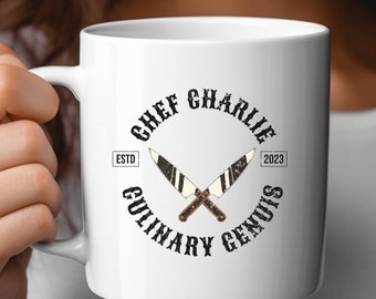 Personalized Chef Mug, Custom Name Baking Mug, Bakery Mug, Gift for Chef, Pastry Chef Custom Mug, Baking Mug with Name, Custom Chef Gift