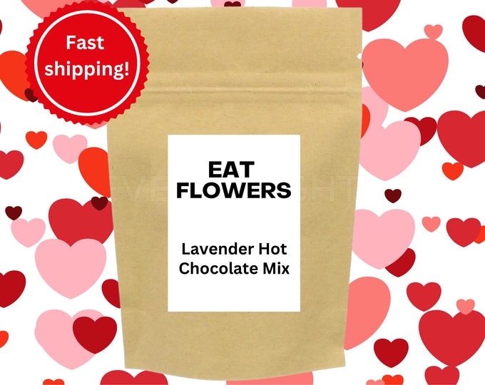 Valentine's Day Gift, Lavender Hot Chocolate Mix, Gifts for Foodies, Gourmet Hot Chocolate, Creamy Hot Chocolate, Culinary Lavender Gift