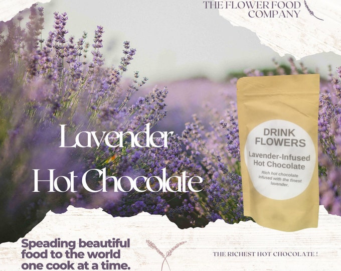 Lavendel Heiße Schokoladen Mix/Geschenke für Feinschmecker/Gourmet Getränkemischungen/Getränkemischungen/Cremige Heiße Schokolade/Beste Heiße Schokolade/Kulinarischer Lavendel