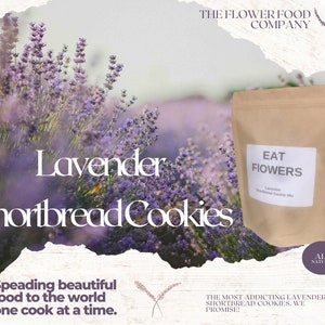 Lavender Shortbread Cookie Mix/Gifts for Foodies/Gourmet Baking Mixes/Mother&#39;s Day Gift/Bake at Home Cookies/Edible Flower Cookie Mix/Easter