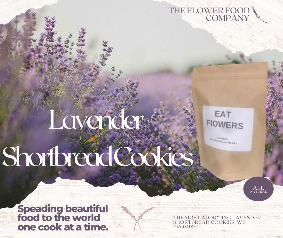 Lavender Shortbread Cookie Mix/Gifts for Foodies/Gourmet Baking Mixes/Mother's Day Gift/Bake at Home Cookies/Edible Flower Cookie Mix/Easter