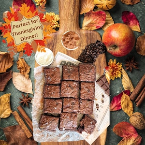 Thanksgiving Dessert/Chocolate Lavender Brownie Mix//Gourmet Baking Mixes/Fall Brownies/Brownie Mix/Gourmet Brownie Mix/Lavender Brownies