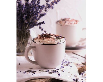 Lavender Hot Chocolate Mix/Gifts for Foodies/Gourmet Beverage Mixes/Drink Mixes/Best Hot Chocolate/Creamy Hot Chocolate/Culinary Lavender