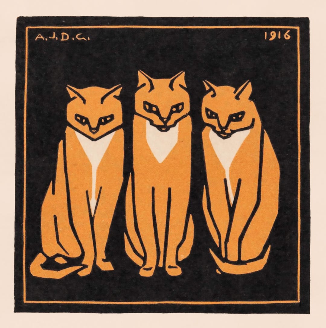 Three Cats - Printable Artwork - Etsy