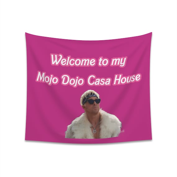 Mojo Dojo Casa House Barbie Tapestry, Funny Party Tapestry sold by Shy  Strait, SKU 63124855