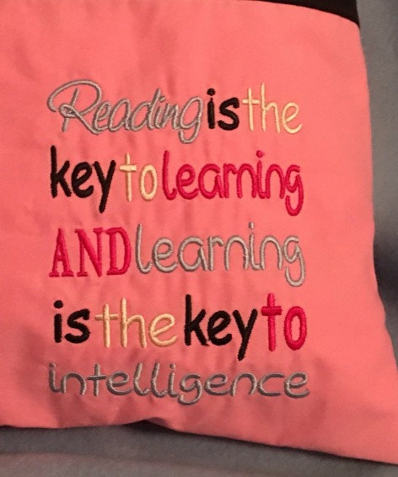 Reading is the Key Quotes and Sayings Reading Pillow Etsy