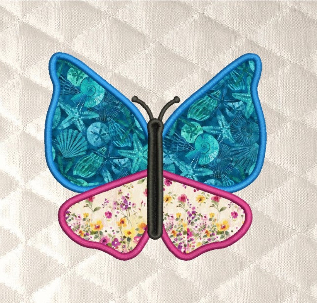 Butterfly Applique Embroidery Design 3 SIZES Instant Etsy