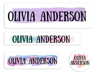 Custom Name Labels for School Supplies | Waterproof Stickers | Dishwasher Safe Labels for Kids | Personalized Name Labels | Daycare Labels