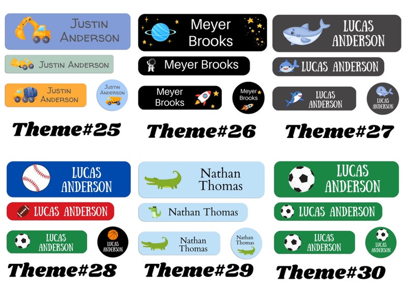 Name Labels for School Supplies Custom Waterproof Stickers Etsy