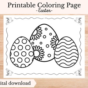 Easter Coloring Page, Digital Download