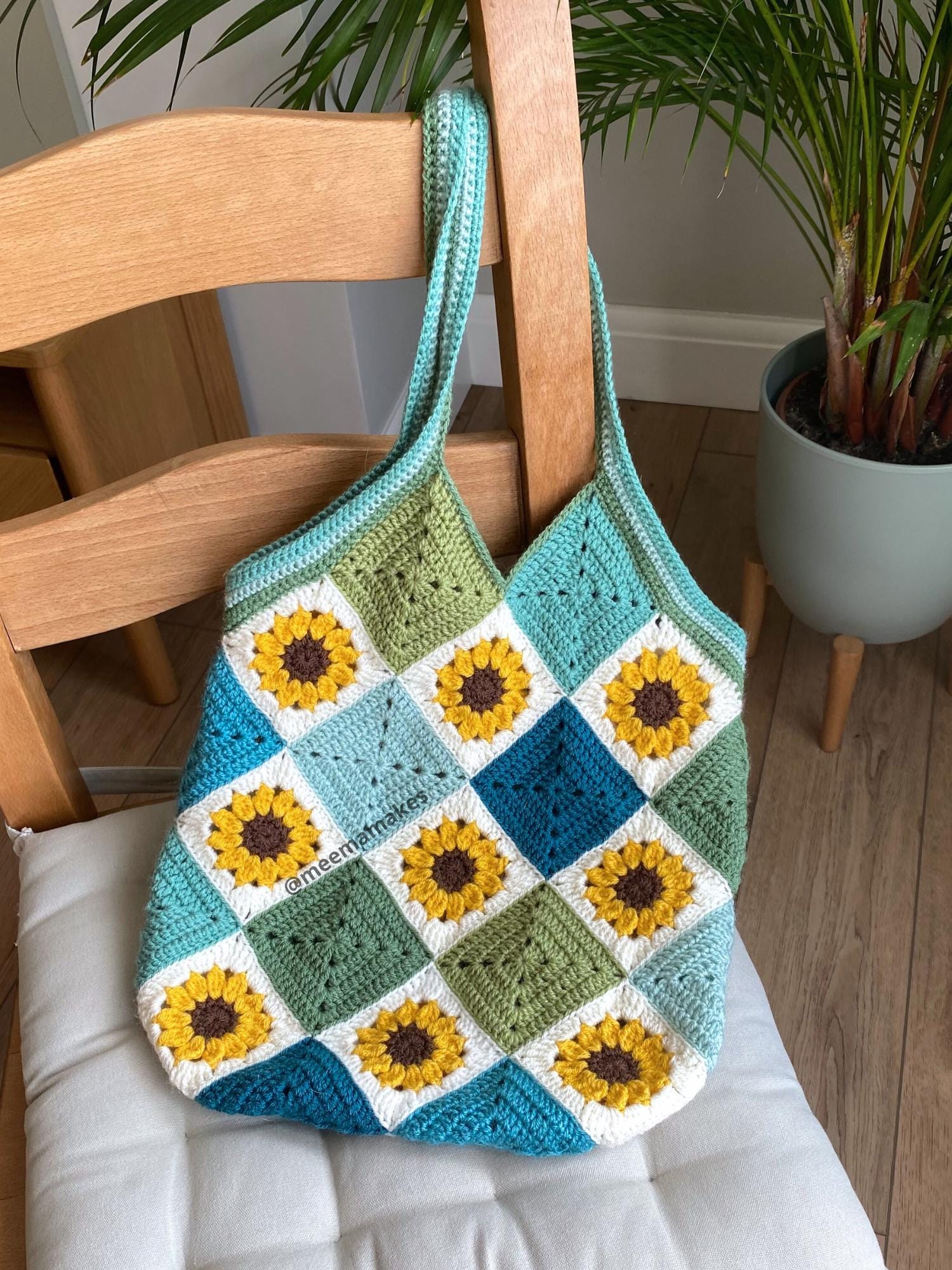 Sunflower Patch Bag Crochet Pattern by Meema Makes ® - PDF Digital