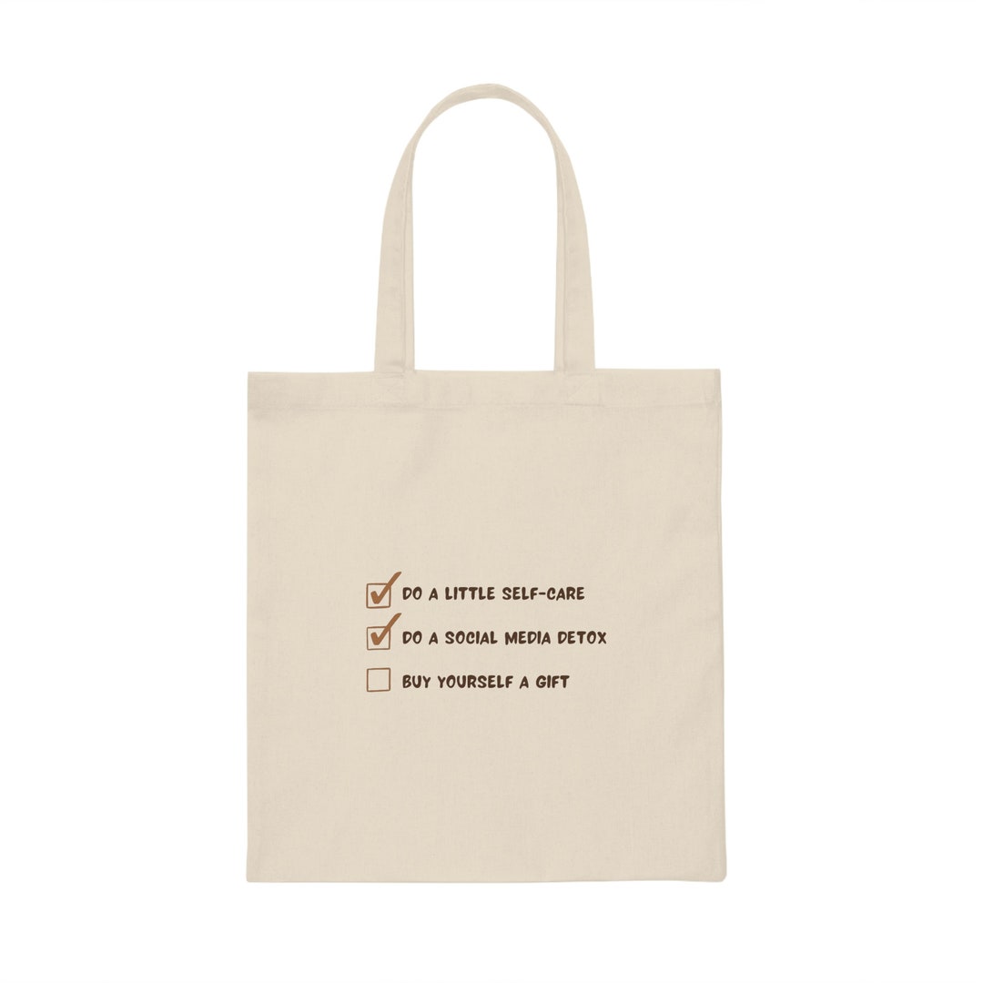Self Care Canvas Tote Bag Self Care Bag Self Care Tote Self Etsy