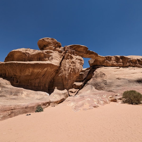 Desert Rock and Sand in Wadi Rum Jordan (Colour) - Printable Digital Image Download