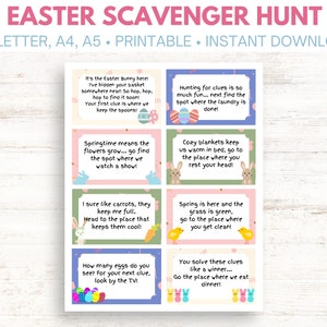 Easter Scavenger Hunt | Easter Games for Kids | Easter Activities | Easter Printable