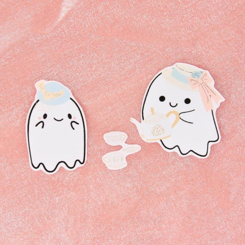 Ghostee Party Ghost Sticker Set Halloween Stickers Tea Party Ghost