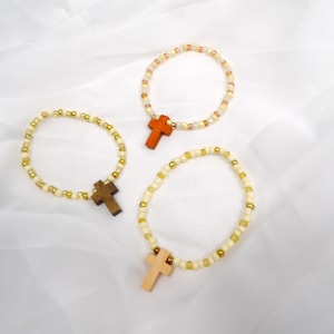 beaded cross bracelet