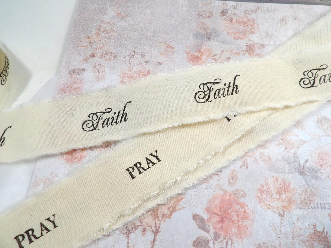 Scripture Verse Ribbon Faith Pray Hand Torn Scripture Quote Ribbon Bible Study Bible Marker ...