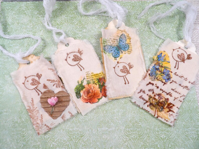 Ephemera Love Birds Gift Tags Scrapbooking Journaling Card Inserts Book ...