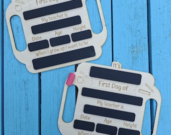 Personalized First Day of School Sign - Reusable & Customizable