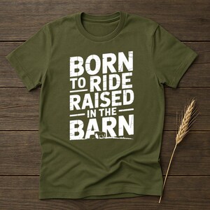 Born to Ride Raised in the Barn Shirt paardenliefhebber cadeau T-shirt, hippische kleding, shirt paardrijsport meisje, western top Barn Raised