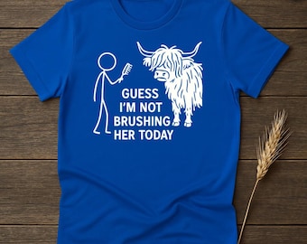 Funny Highland Cow T-Shirt: Scottish Farm Animal Tee