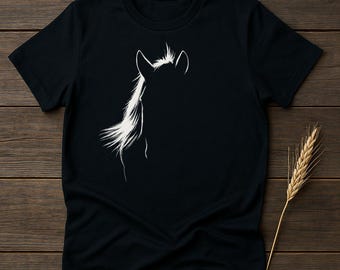 Pferde Silhouette T-Shirt: Reiter Grafik T-Shirt - Pferde Liebhaber Geschenk