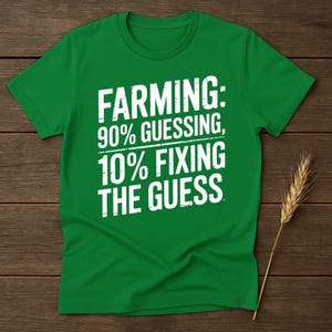 Devinette agricole à 90 %, T-shirt agriculteur drôle, chemise agriculture, idée cadeau agriculteur, t-shirt élevage agricole, chemise rurale, t-shirt blague à la ferme