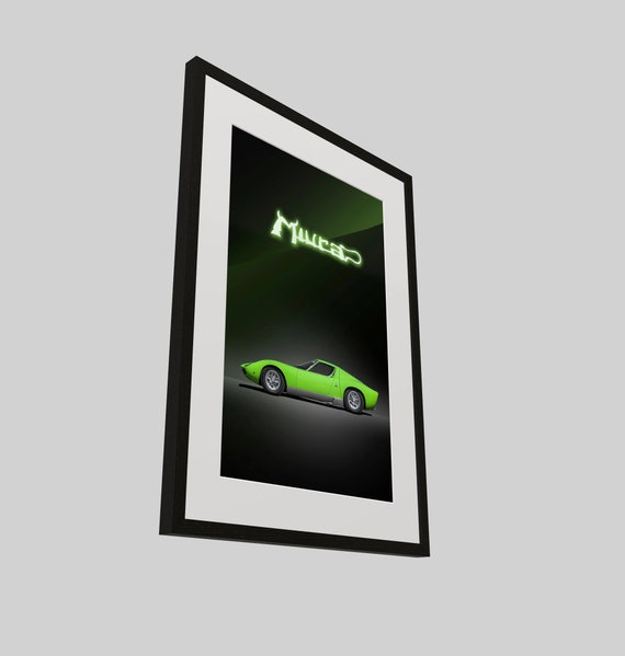 Lamborghini Muira P400 S Verde Poster Print Original Art - Etsy