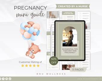 First Time Pregnant Mini Guide for Expecting Parents, Digital Instant Download for Tips on Pregnancy, Maternity Labor Guide Printable