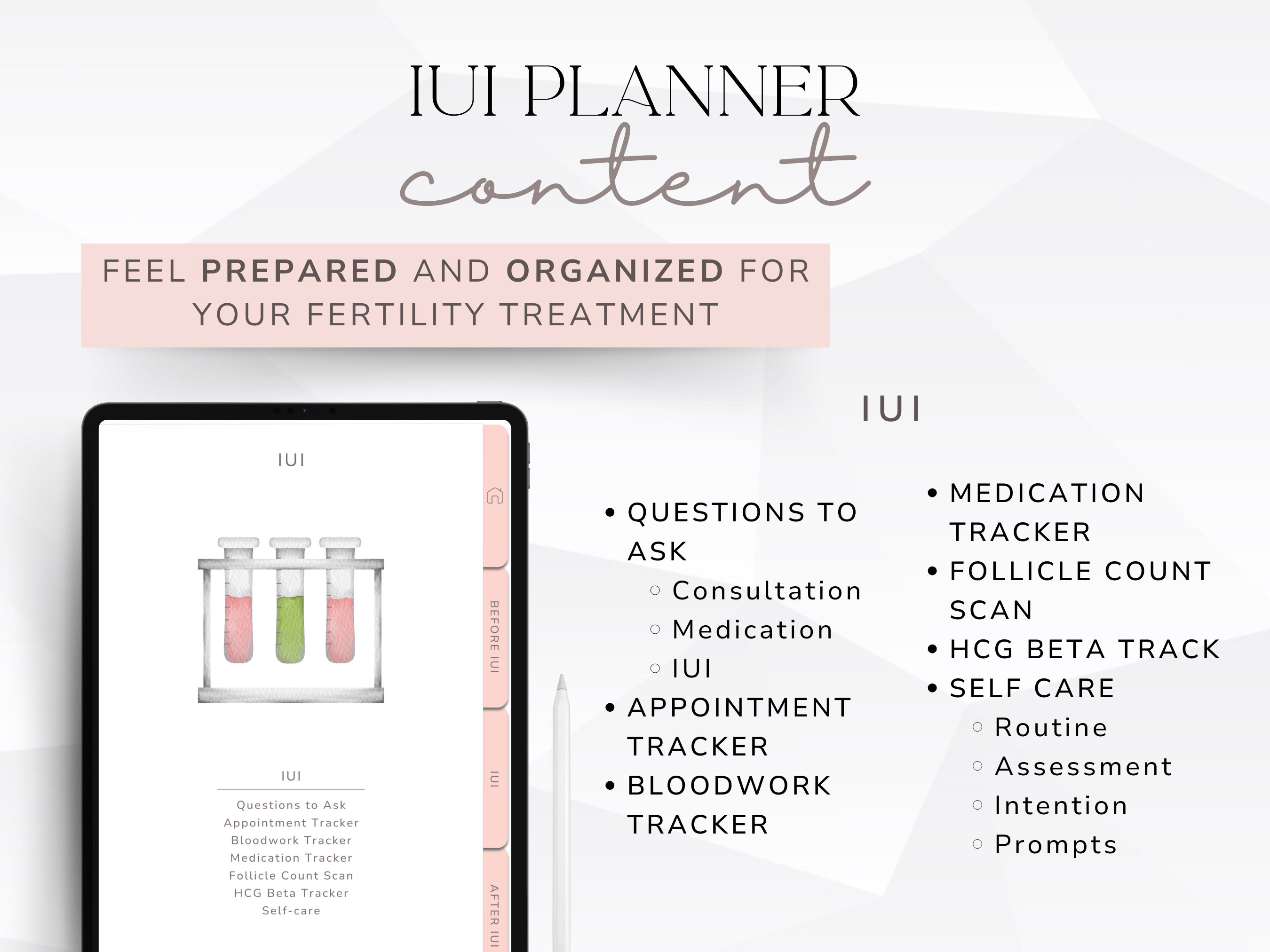 Digital IUI Planner for Future Moms, Hyperlinked IUI Journal, Printable ...