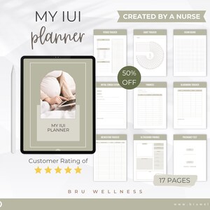 IUI Planner for Infertility Treatment, IUI Journal Printable, Getting Pregnant Journal, Intrauterine Insemination Planner for GoodNotes