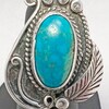 Old Pawn Zuni Petite Point Cuff Sterling and Turquoise
