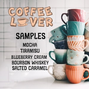 Coffee Sampler - 5 Bags of Coffee Samples 1/2 lb - Mochadoodle, Tiramisu, Blueberry Cream, Bourbon Whiskey, Salted Caramel