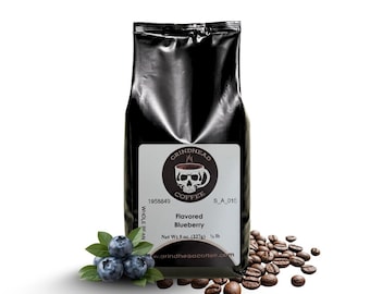 GrindHead Blueberry Flavor Coffee – Medium Roast, Freshly Picked Ripe Berry & Sweet Finish – Flavorful Coffee