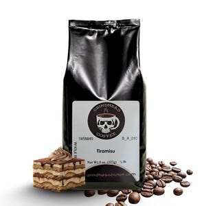 GrindHead Coffee – Tiramisu Flavor – Medium Roast, Espresso, Vanilla & Creamy Liqueurs – Flavorful Coffee