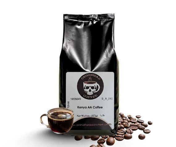 GrindHeadCoffee – Kenya AA – Medium Roast Coffee, Bold Body, Berry & Citrus Notes – Single Origin