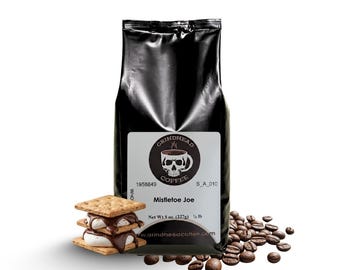 GrindHead Coffee – Mistletoe Joe Flavor – Medium Roast, Smooth Chocolate & Sweet Graham Cracker