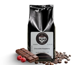 GrindHead Chocolate Raspberry Coffee – Medium Roast Whole Bean (8 oz)