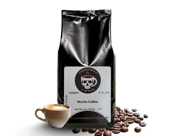 GrindHead Mocha Coffee – Medium Roast, Milk Chocolate, Cinnamon & Creamy Hazelnut – Flavorful Coffee
