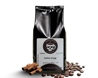 GrindHead Coffee – Holiday Grogg Flavor – Medium Roast, Scottish Brandy, Roasted Pecan & Cinnamon