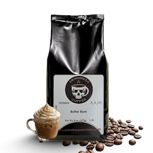 GrindHead Coffee – ButterRum Flavor – Medium Roast, Warm Butter & Aromatic Caribbean Rum