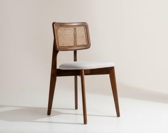 Ergonomische eetkamerstoel massief beukenhout: zonder armleuningen, afwerking natuurlijke olie