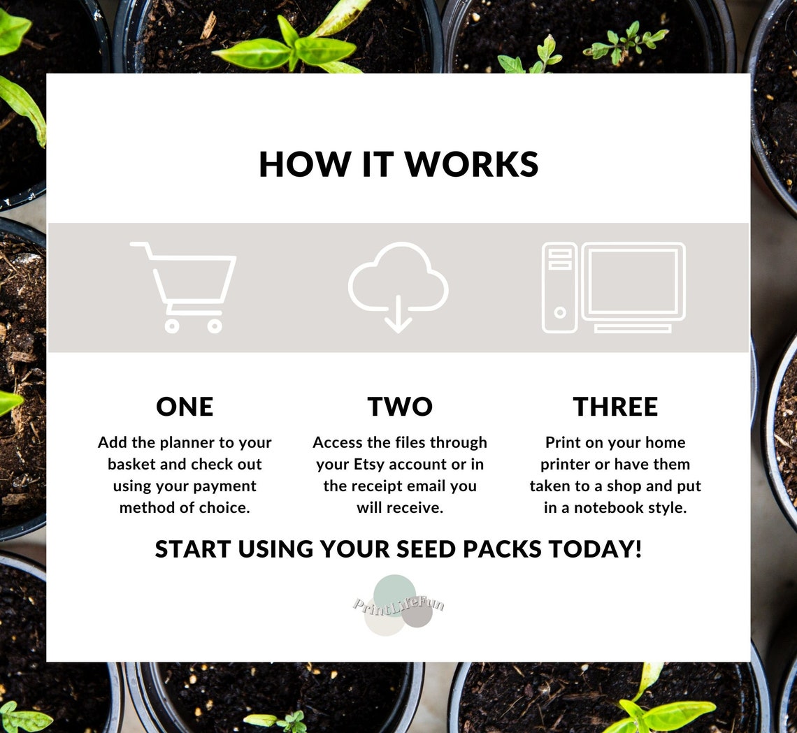 Printable Seed Envelopes DIY Seed Packets Seed Storage Seed Saving ...
