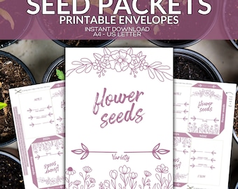 Printable Flower Seed Envelopes: DIY Seed Packets (PDF Download)