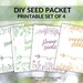 Printable Seed Envelopes DIY Seed Packets Seed Storage Seed Saving ...