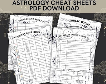 Astrology Cheat Sheets: Zodiac Signs & Planets Reference (PDF)