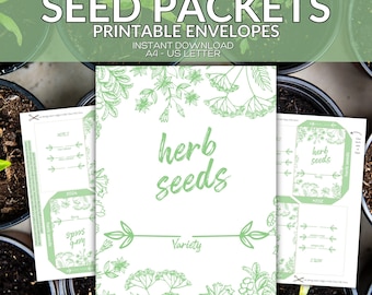 Printable Herb Seed Envelopes: DIY Seed Packets (PDF Download)
