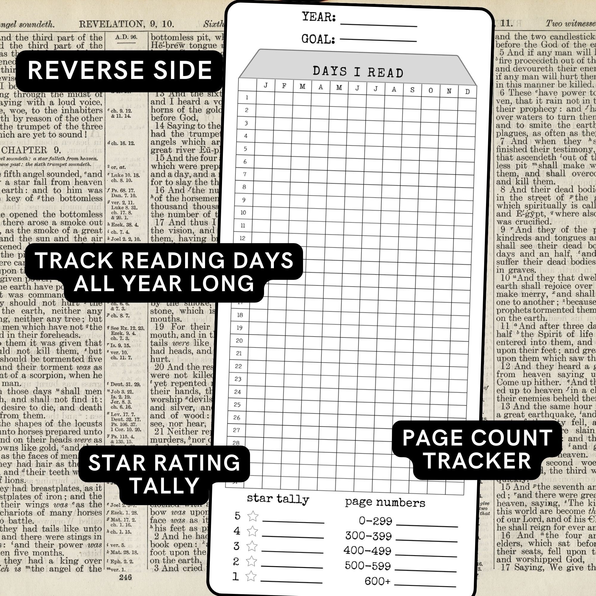 Reading Log Bookmarks With Reading Tracker - Printable PDF Download ...
