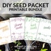 Printable Seed Envelopes DIY Seed Packets Seed Storage Seed Saving ...