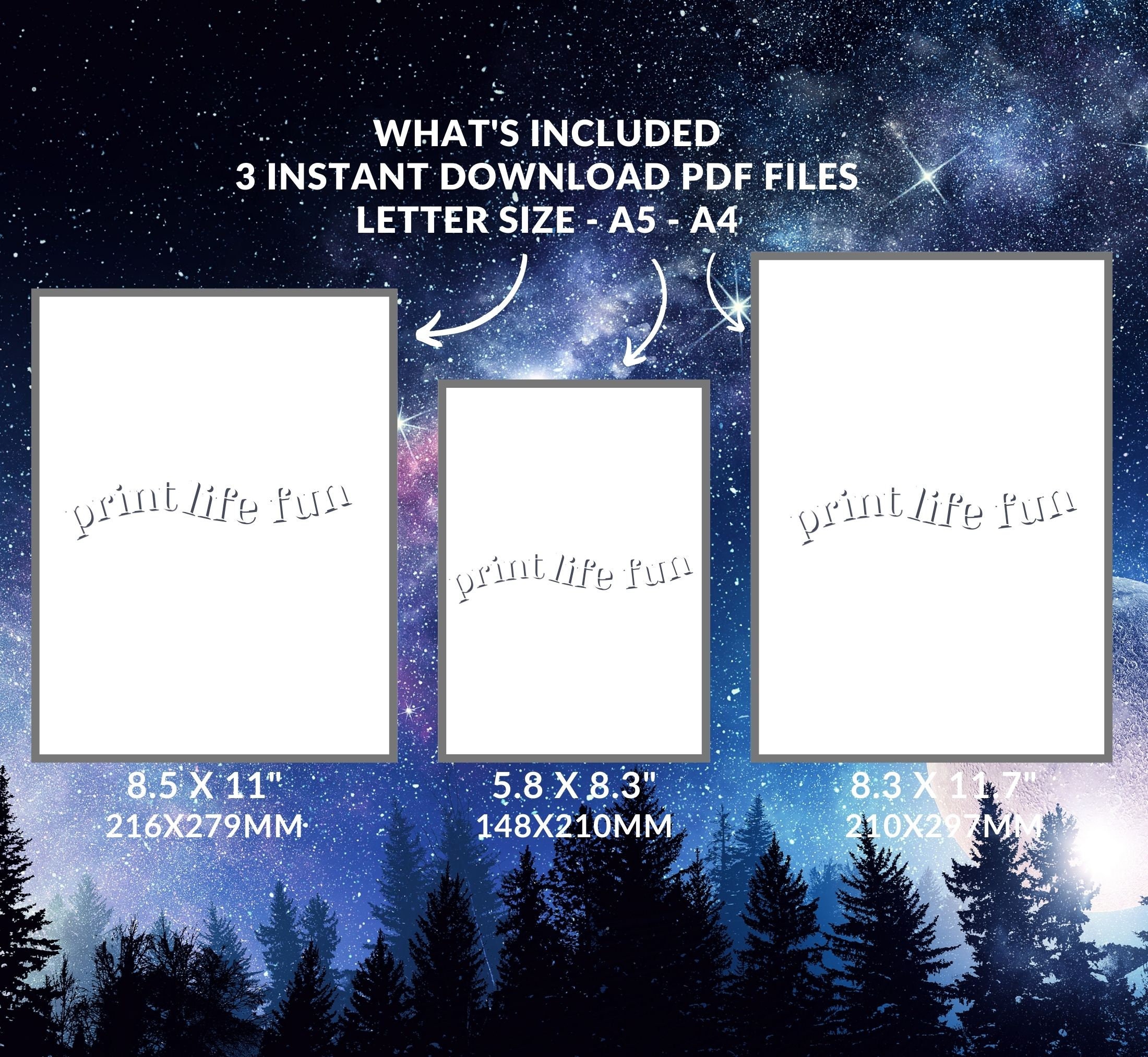 Printable Moon Cycle Workbook, Moon Zodiac Placement Planner, Lunar ...